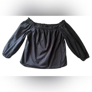 J.Crew Black Off-Shoulder Blouse